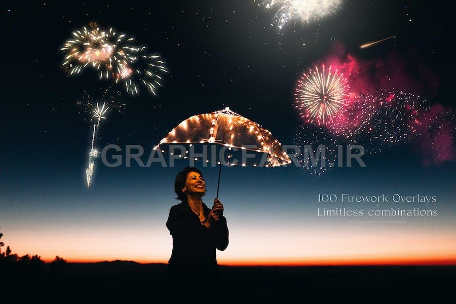 100 Firework Overlays