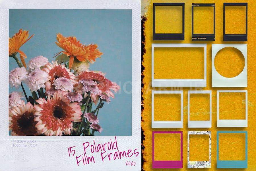 15 Instax Photo Polaroid Film Frame Overlays