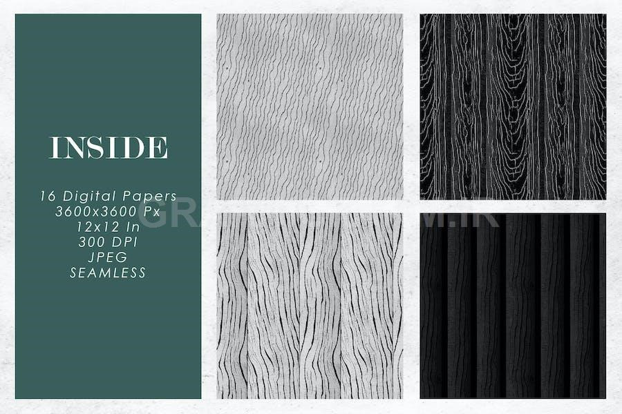 Black & White Wood Patterns Vol.3