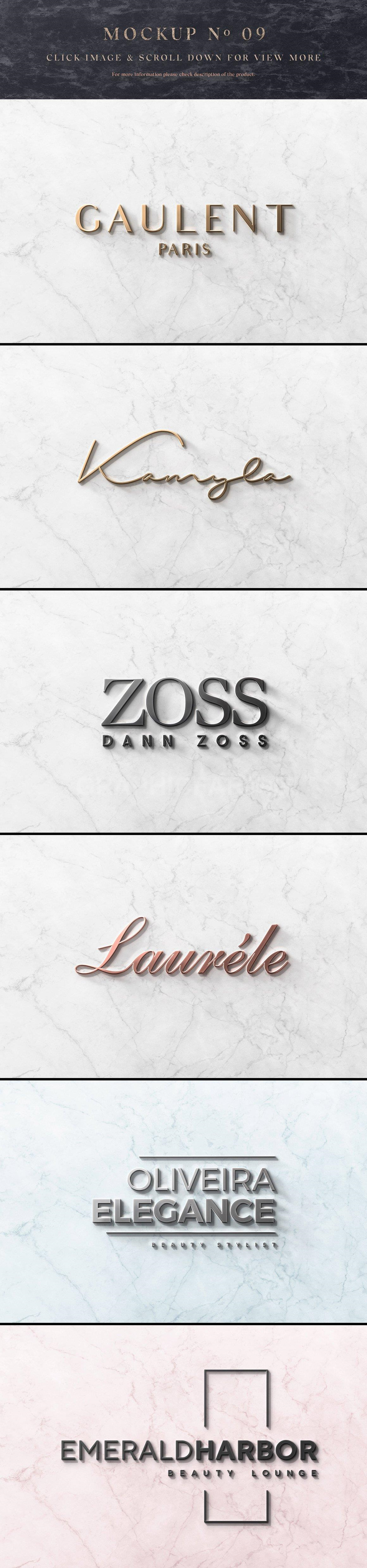 10 Deluxe Front Logo Mockups - V3 | Creative Market