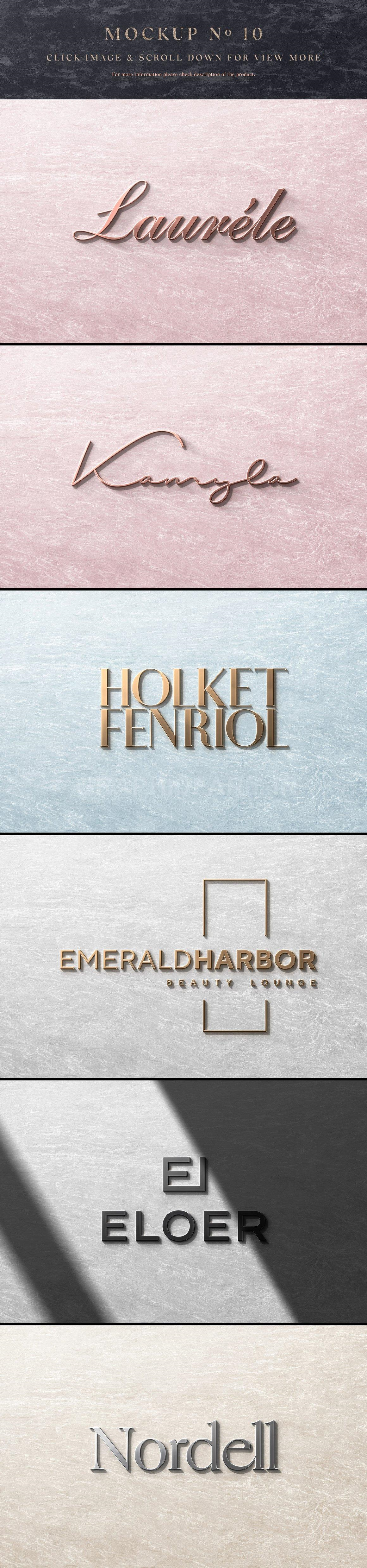 10 Deluxe Front Logo Mockups - V3 | Creative Market