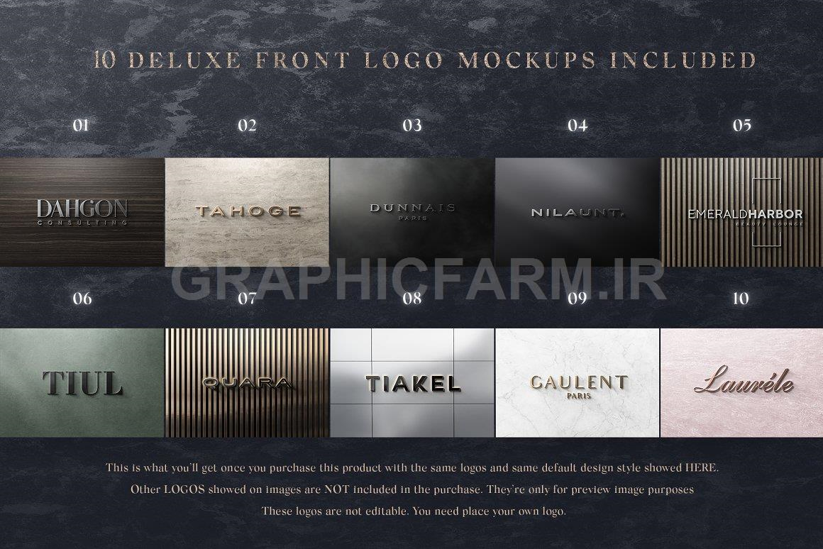 10 Deluxe Front Logo Mockups - V3 | Creative Market