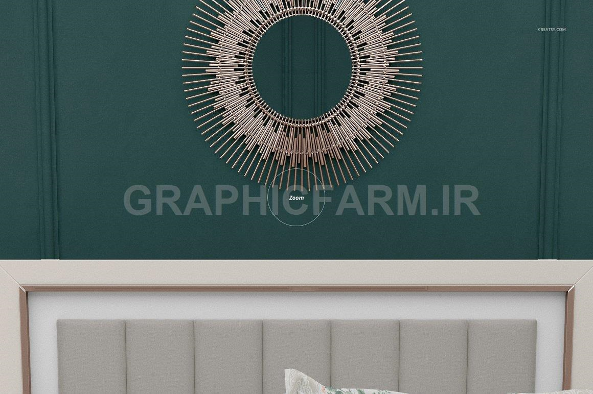 Luxury Bedroom Mockup (flanged p.) | Apparel Mockups