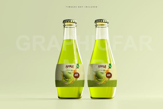 Glass Beverage Bottles Mockup