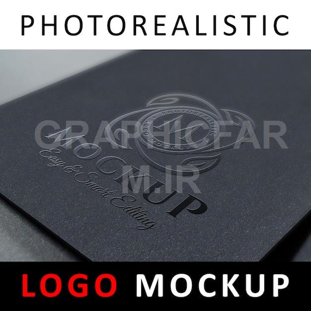 Logo Mock Up - Uv Spot Printing On Black Paper