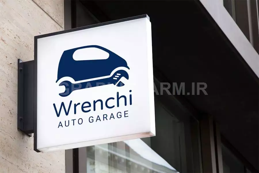 Wrenchi : Car Repair Or Auto Repair Logo