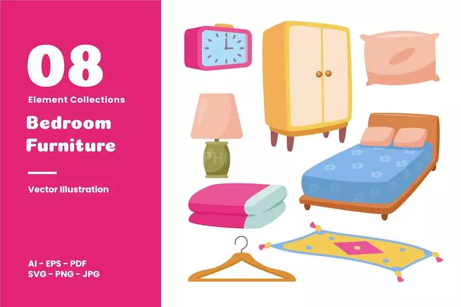 Sleeping Bedroom Home Decor Furniture Interior