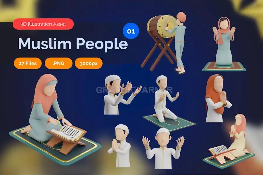 Muslim People 3D V.01