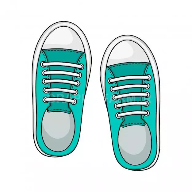 Sneakers Icon, Mint Color. Casual Shoes.