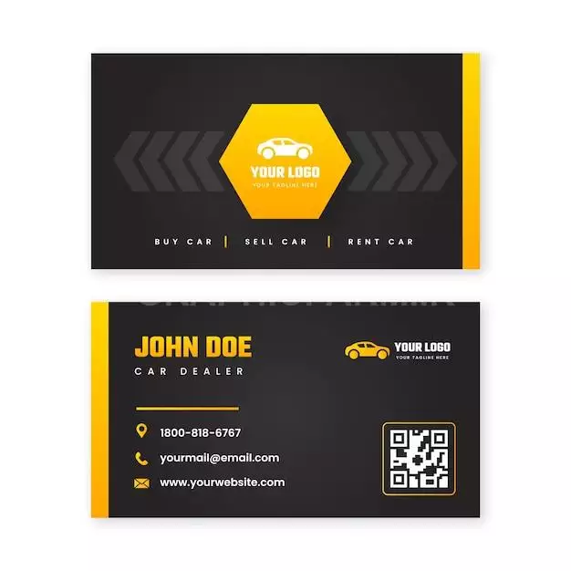 Car Dealership Horizontal Business Card