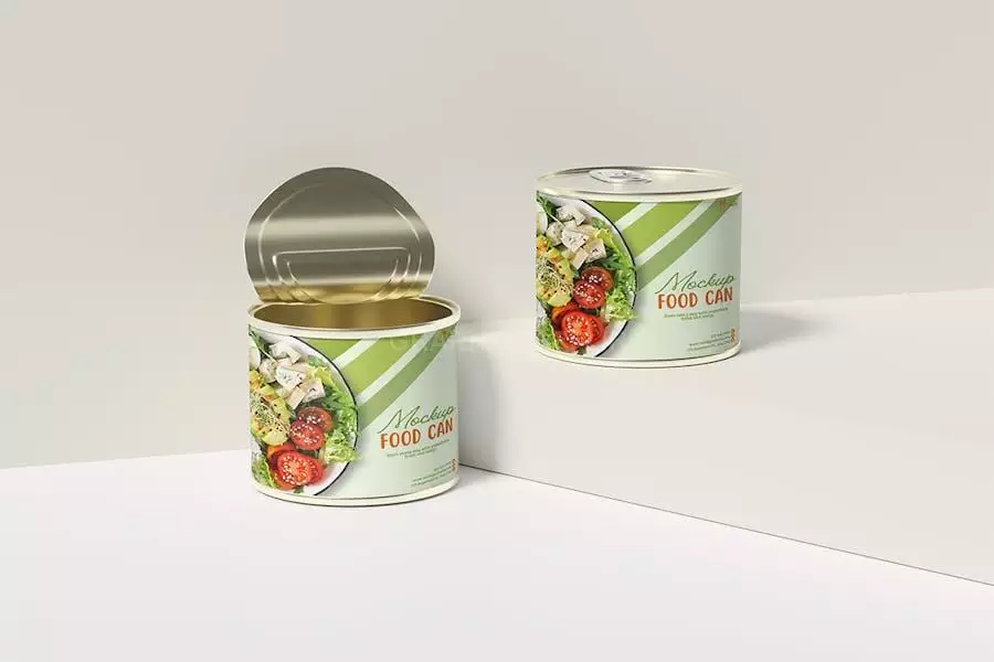 Food Can Mockup