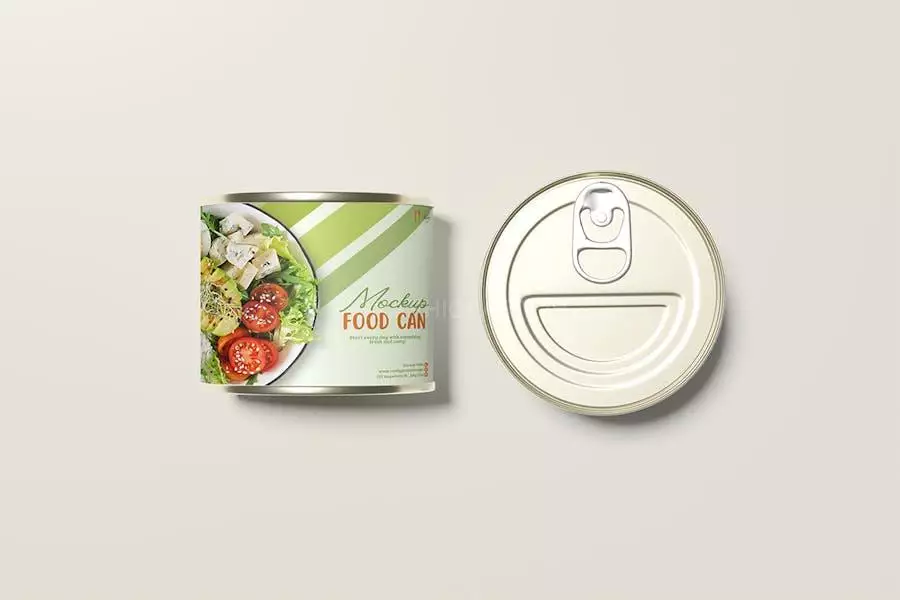 Food Can Mockup