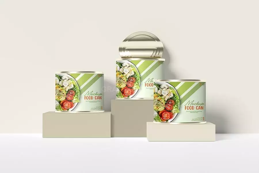 Food Can Mockup