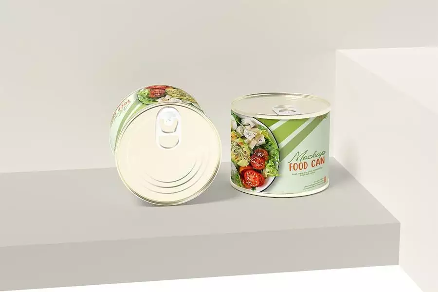 Food Can Mockup