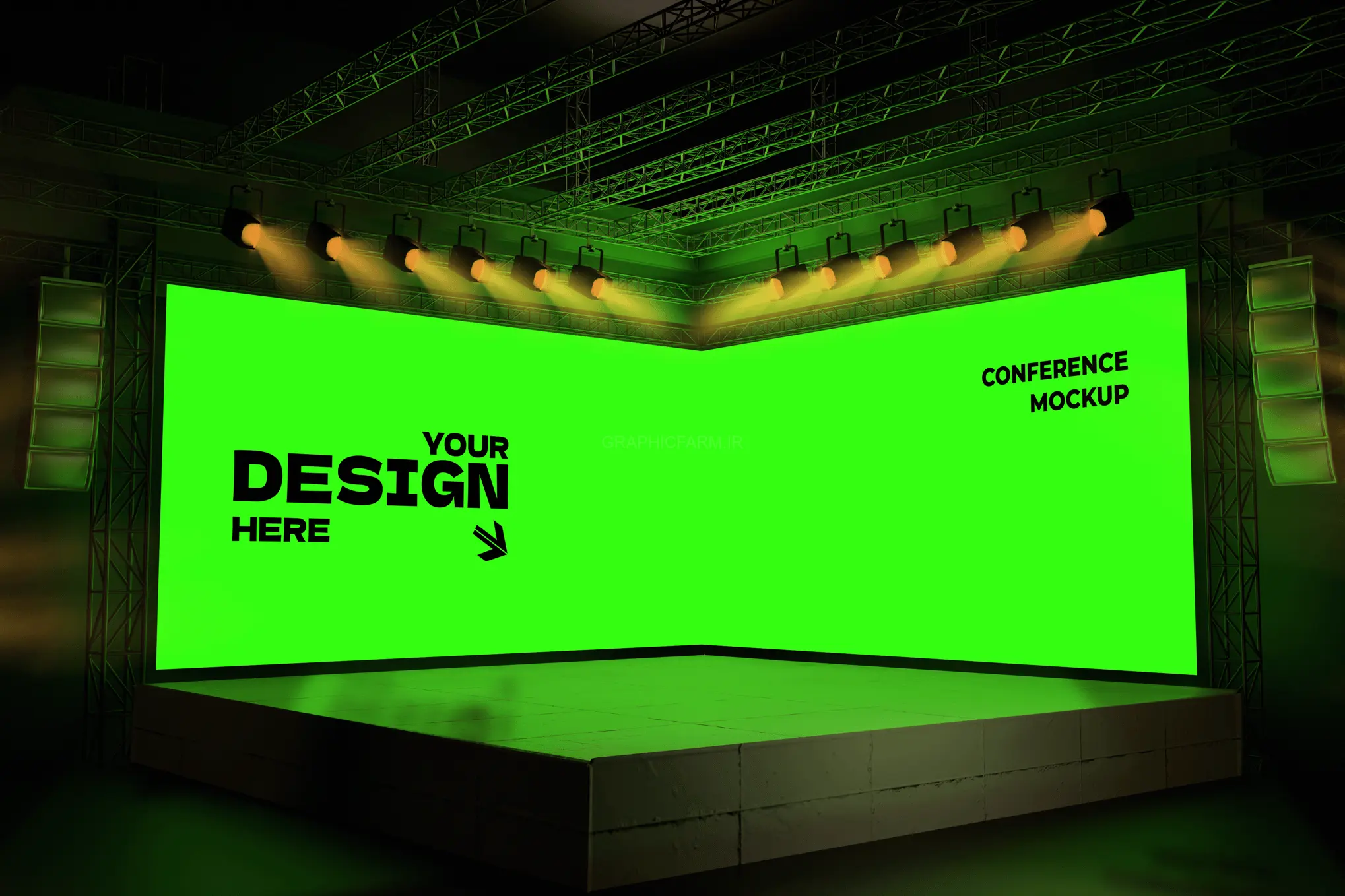 Conference LCD Screen Mockup