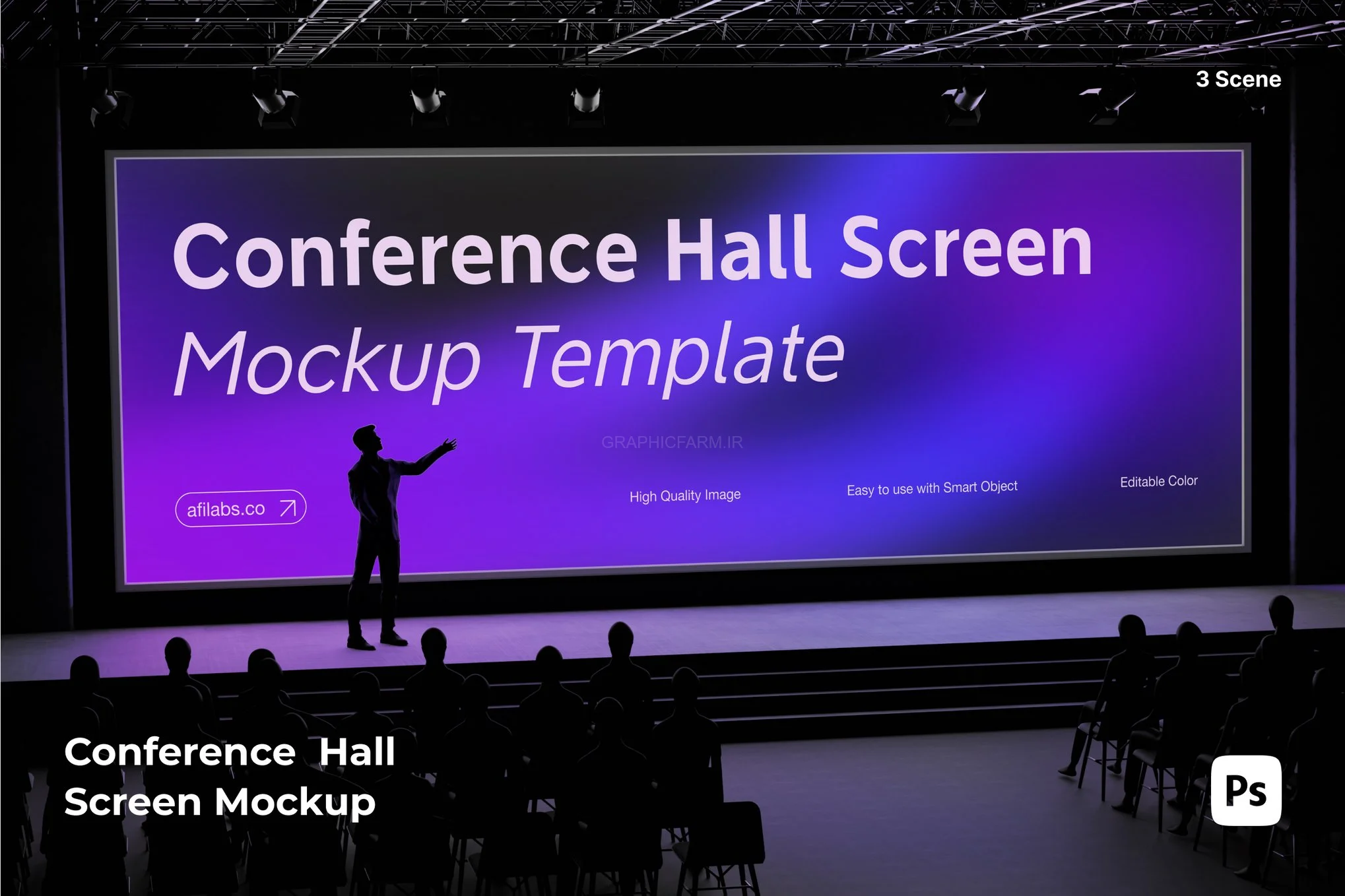 Conference Hall Screen Mockup