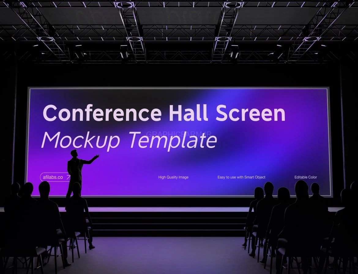 Conference Hall Screen Mockup