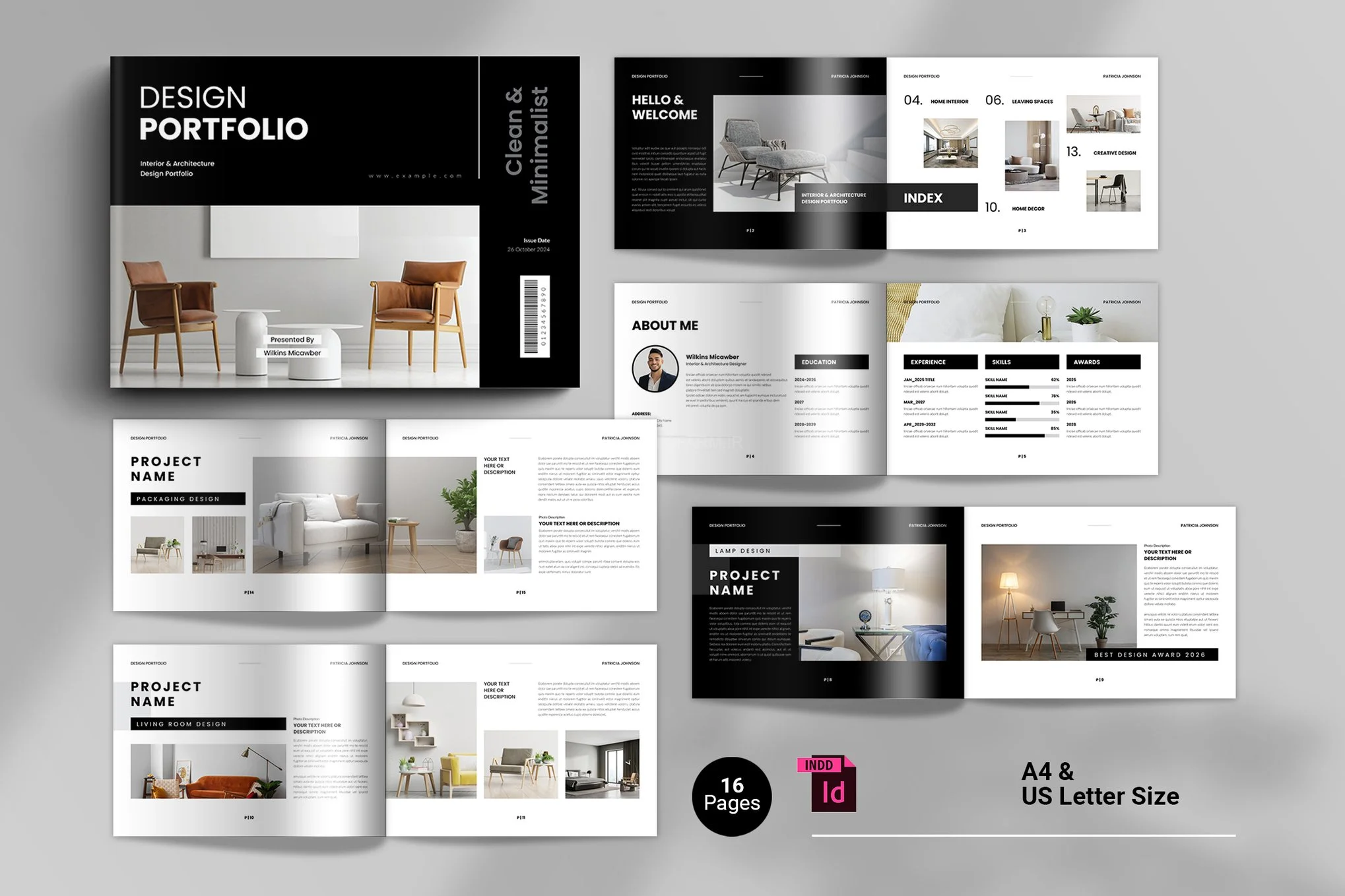 Interior Design Portfolio Template Landscape