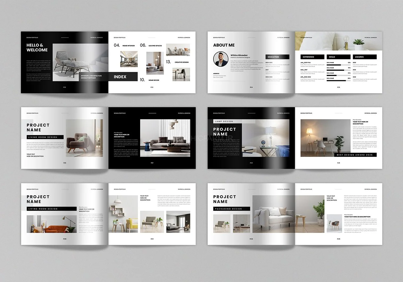 Interior Design Portfolio Template Landscape