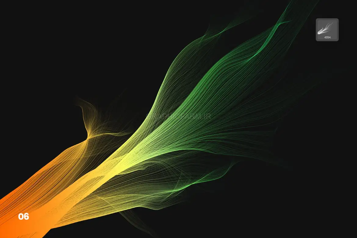 Digital Smooth Flow Of Hairs Photoshop Brushes