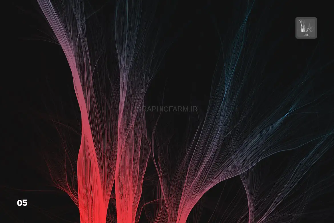 Digital Smooth Flow Of Hairs Photoshop Brushes