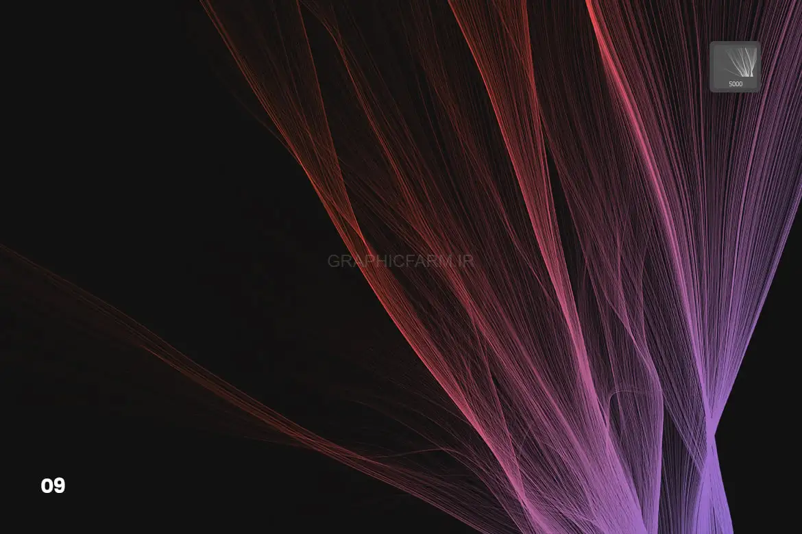 Digital Smooth Flow Of Hairs Photoshop Brushes