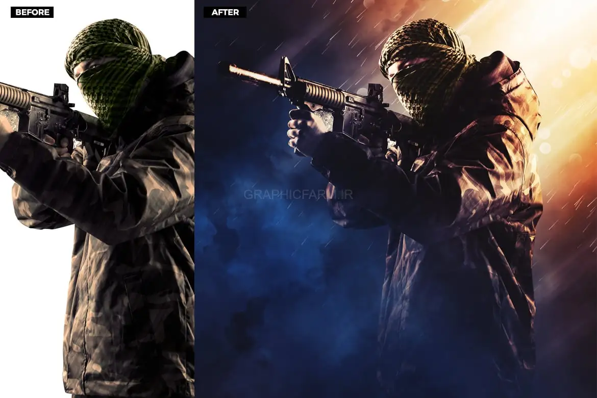 Battlefield Photoshop Action
