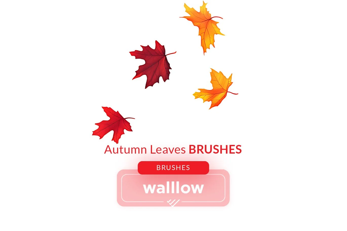 Falling Autumn Leaves Photoshop Digital Brushes