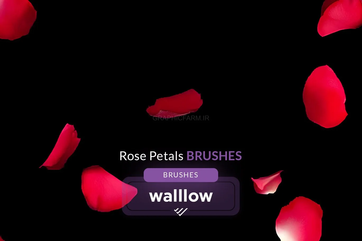 Falling Rose Petals Photoshop Brushes