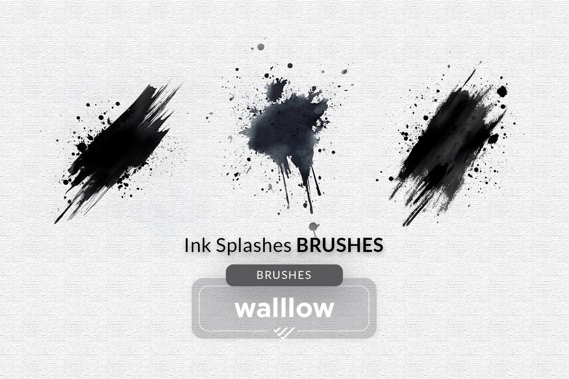 Watercolor Splashes Effect Photoshop Brushes