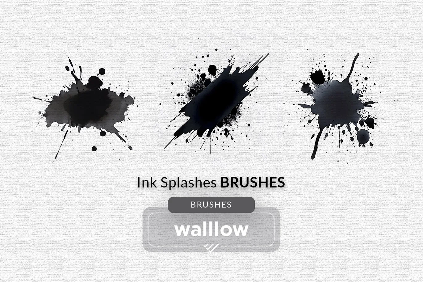 Watercolor Splashes Effect Photoshop Brushes