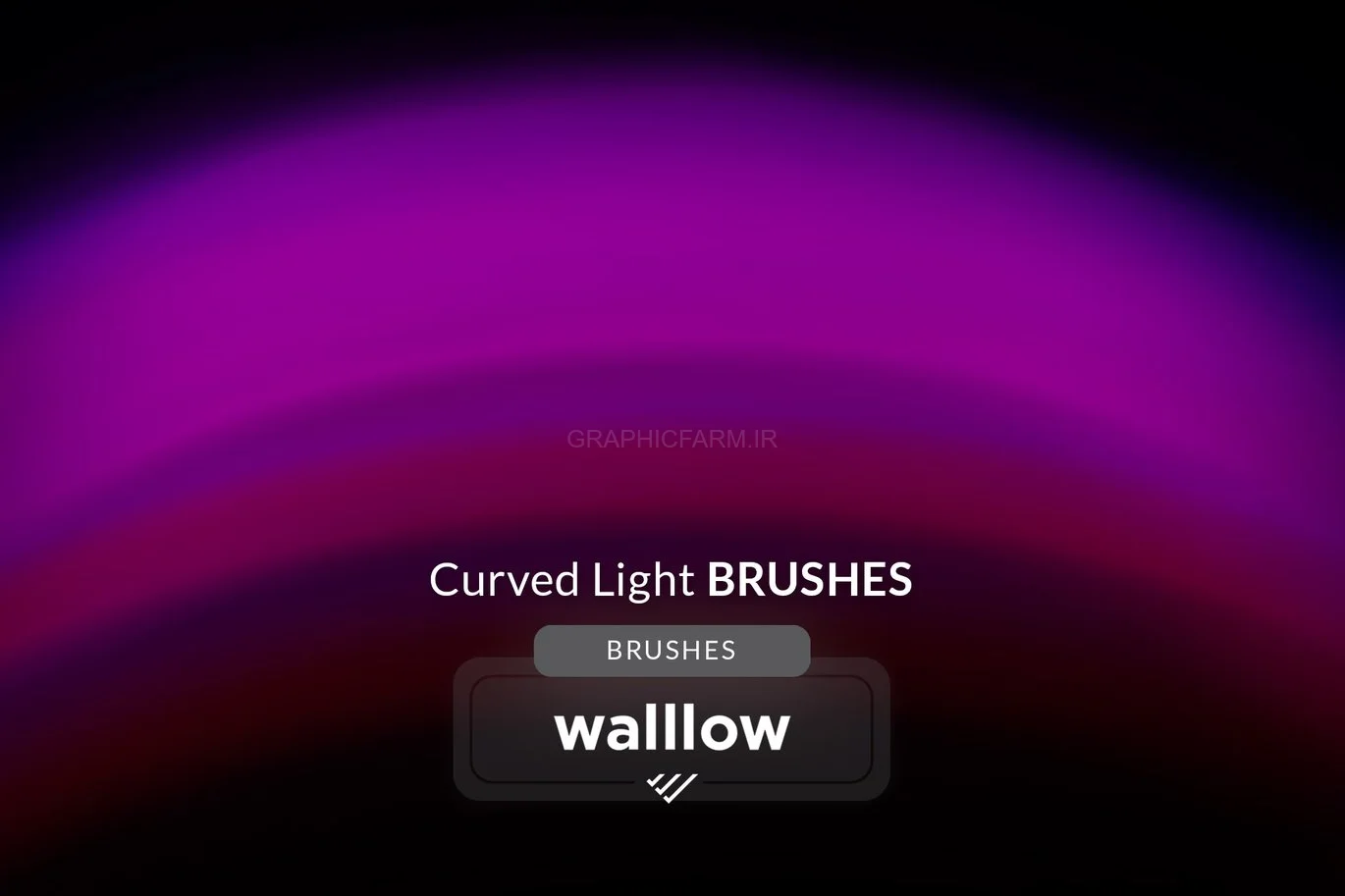 Curved Light Photoshop Brushes, Rainbow Arch Light