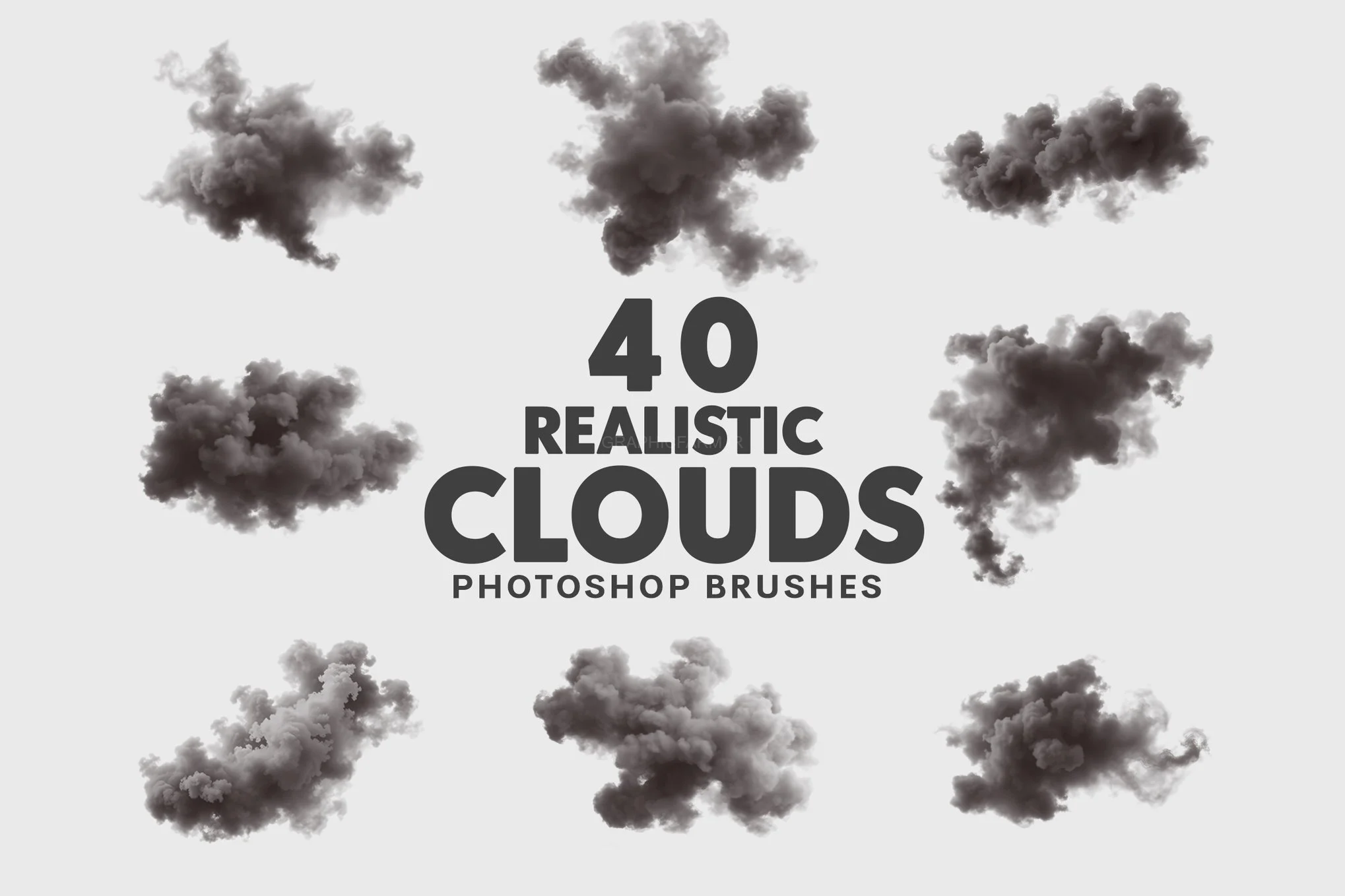 40 Realistic Clouds Brushes