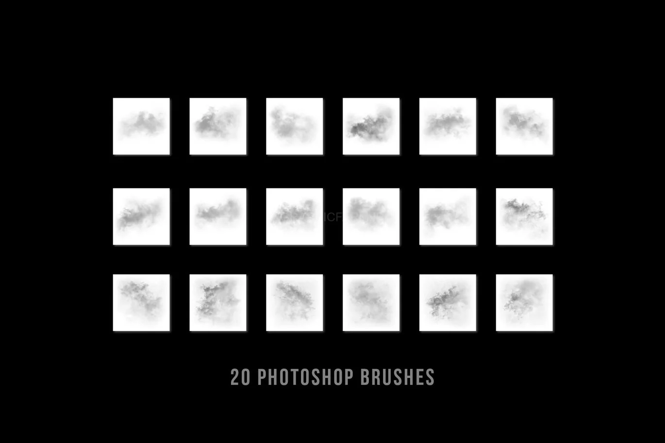 Smoke Photoshop Brush Set, Digital Smoke Effects