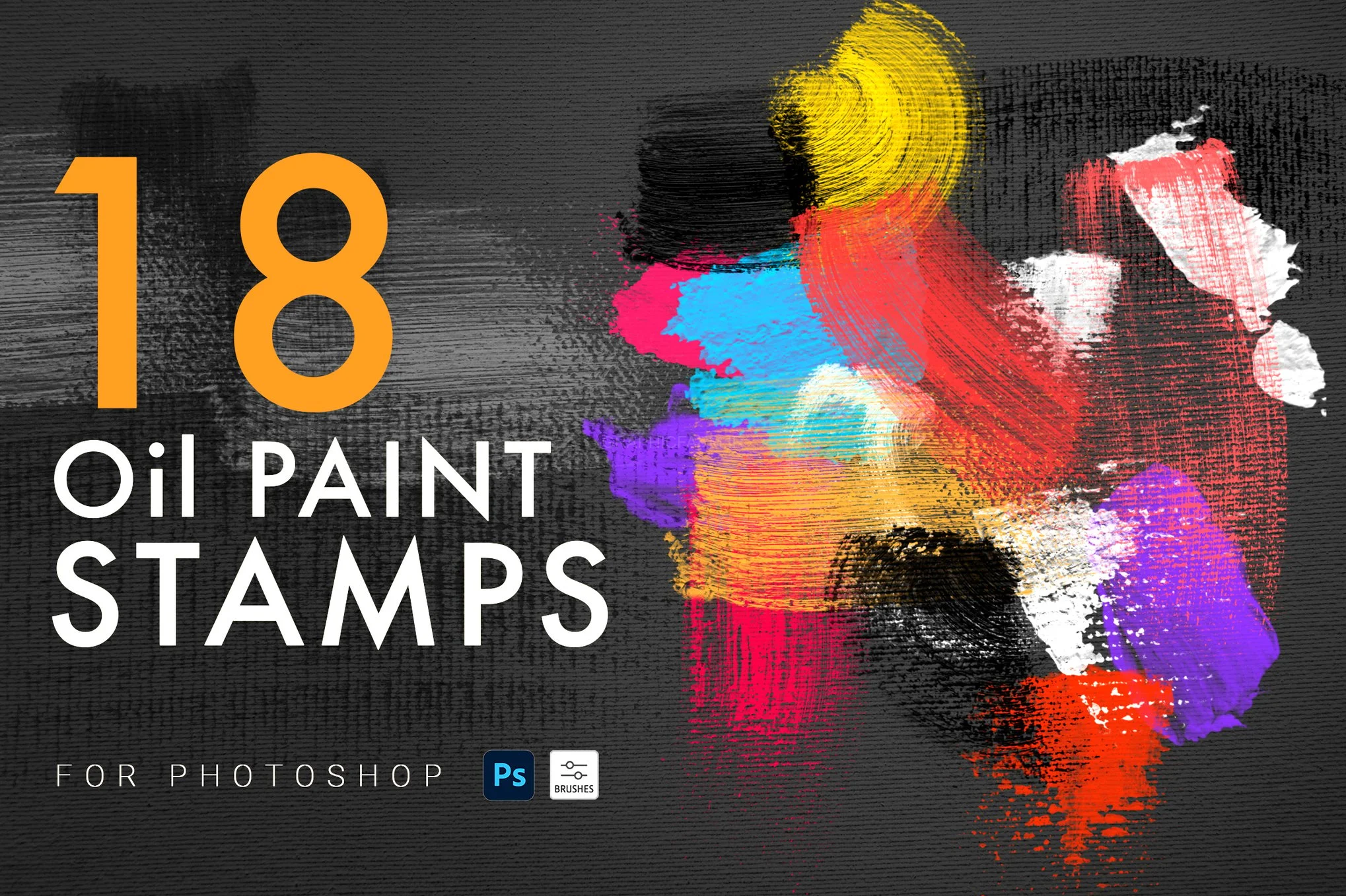 18 Oil Paint Stamps