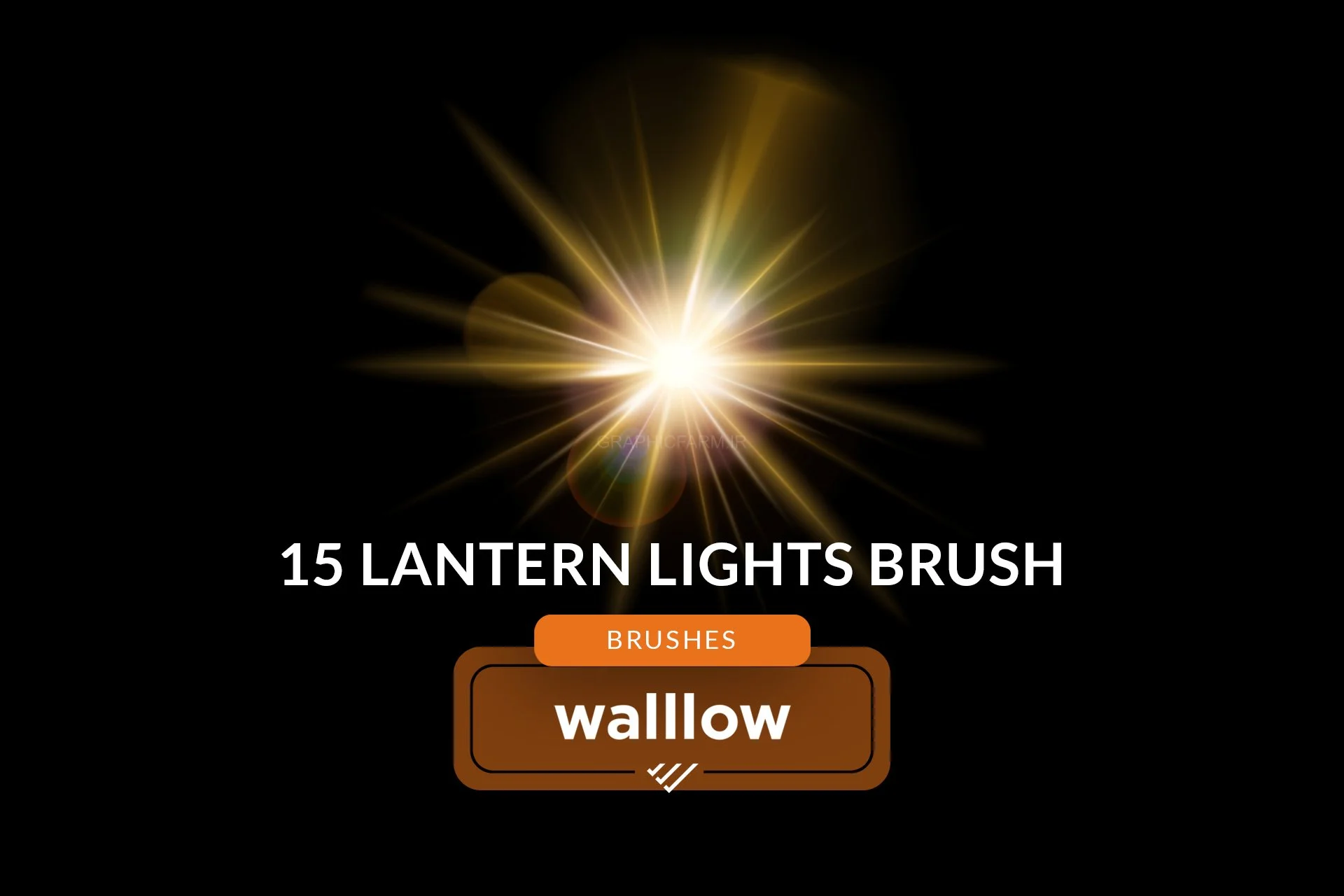 15 Lantern Light Photoshop Digital Brushes