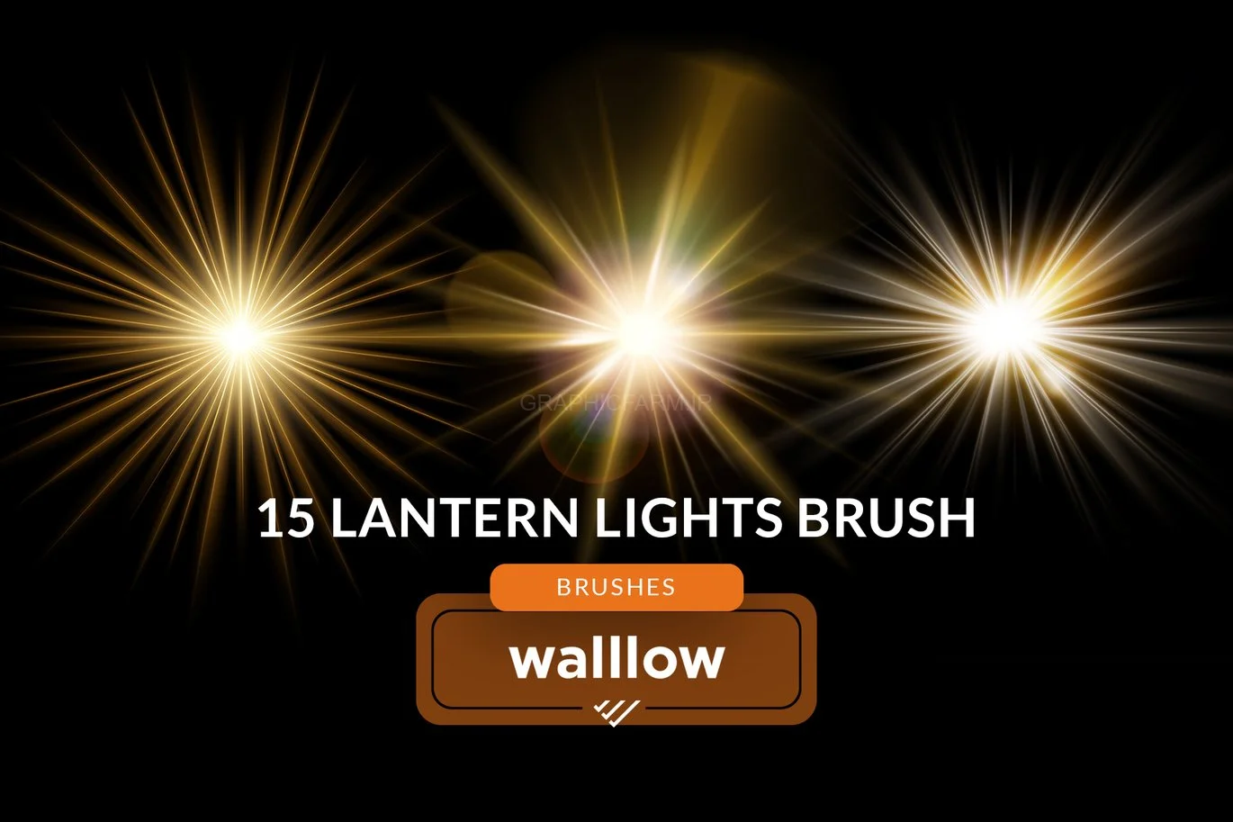 15 Lantern Light Photoshop Digital Brushes