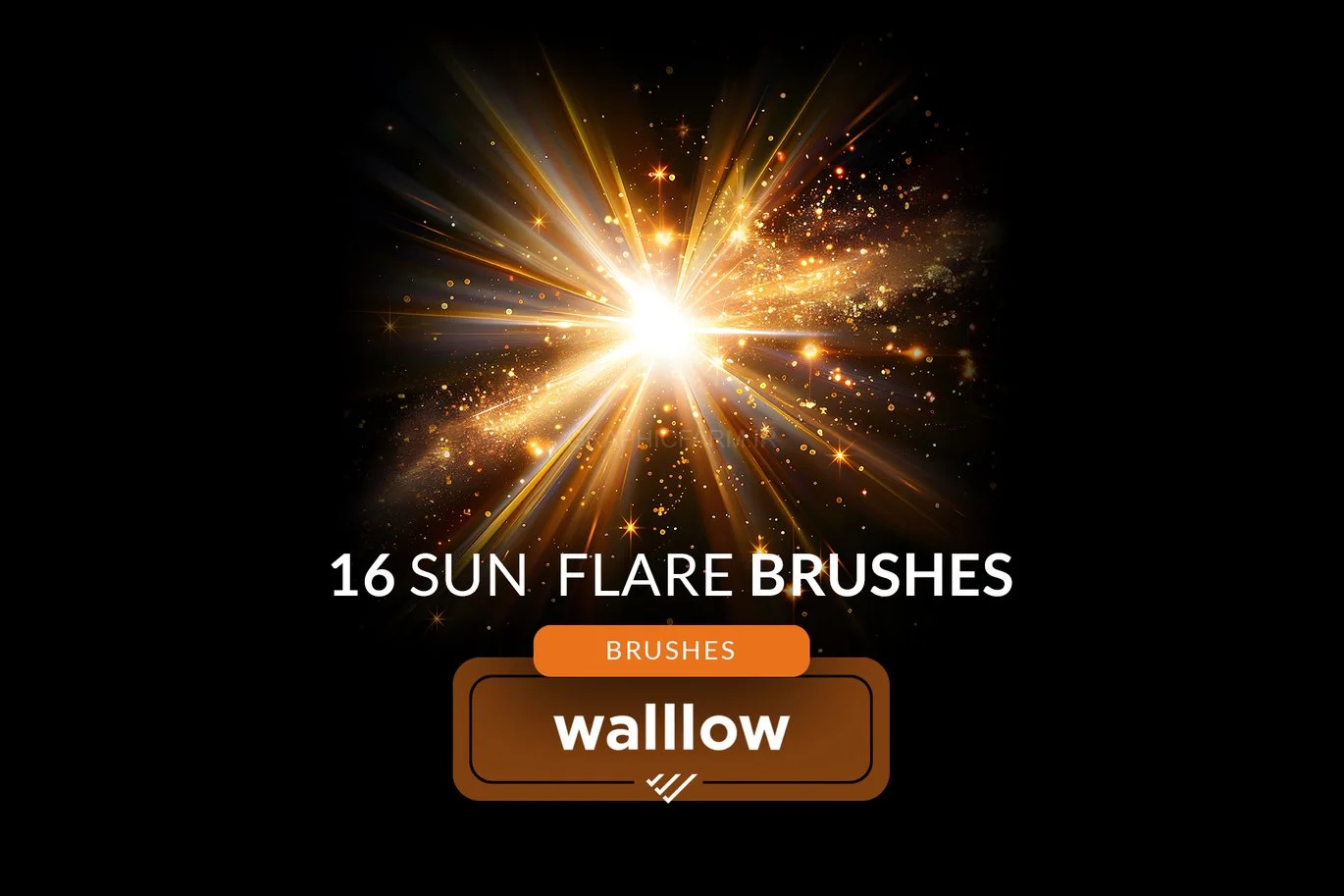 16 Magical Sun Flare Photoshop Digital Brushes