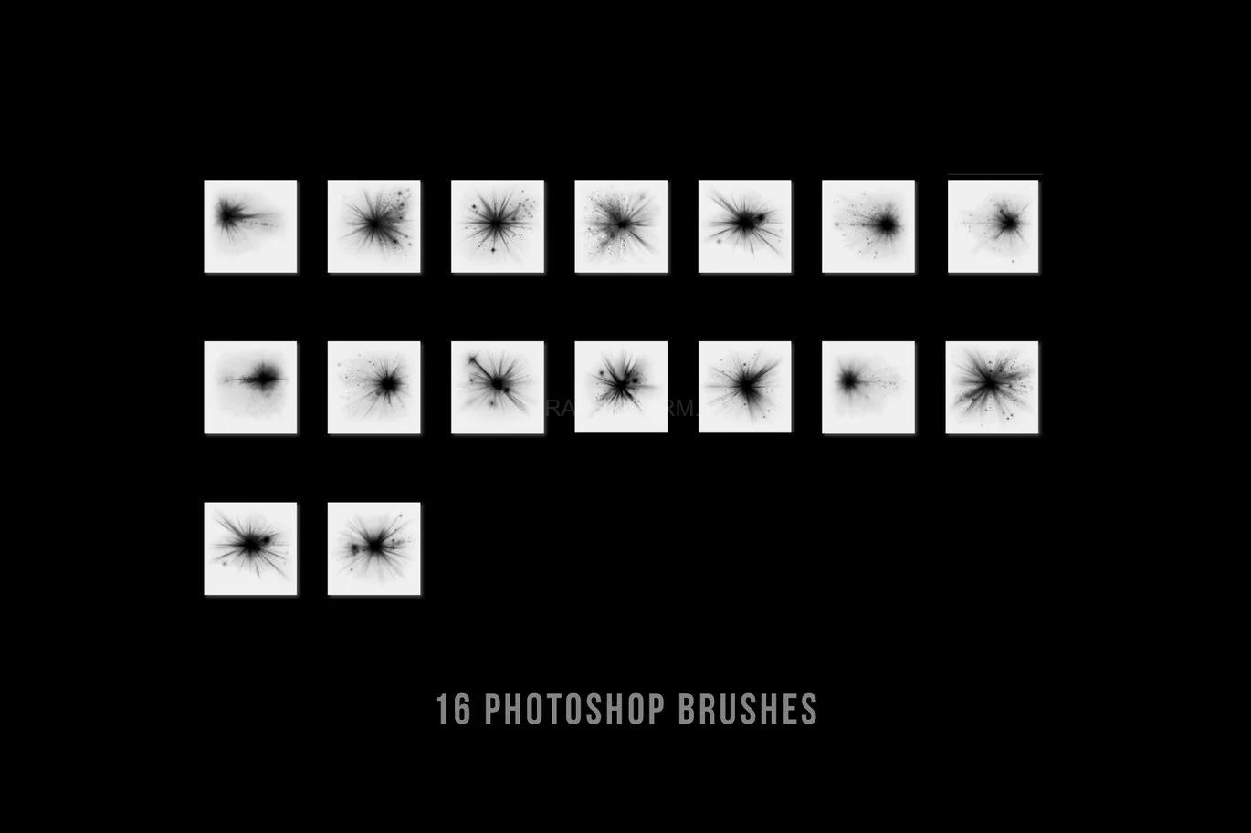 16 Magical Sun Flare Photoshop Digital Brushes