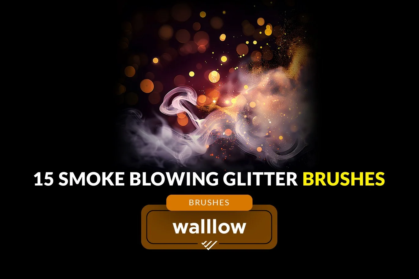 Smoke Glitter Bokeh Photoshop Digital Brushes