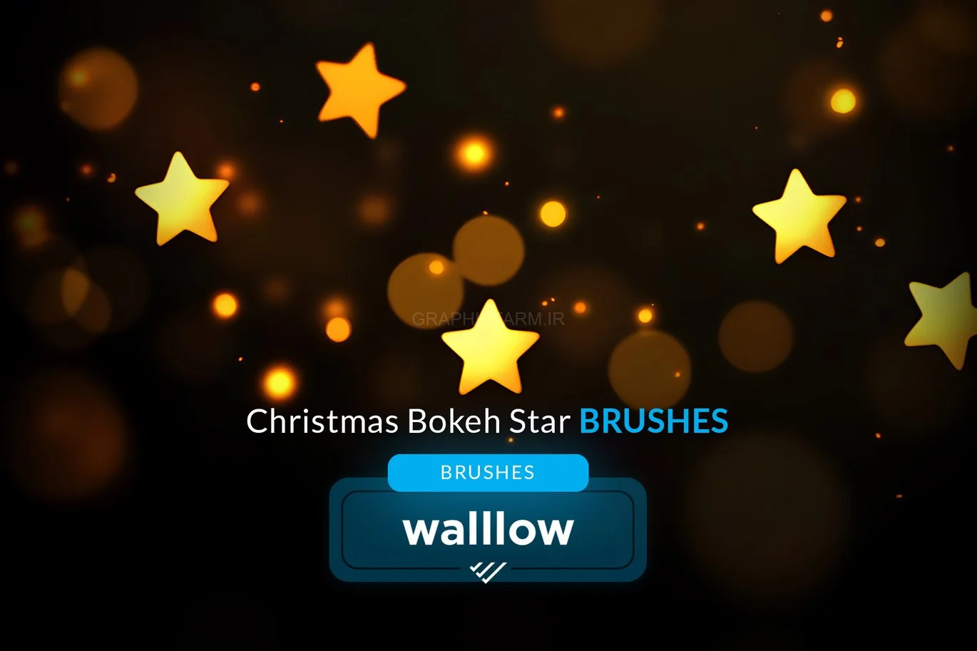 Bokeh Star Christmas Lights Photoshop Brushes