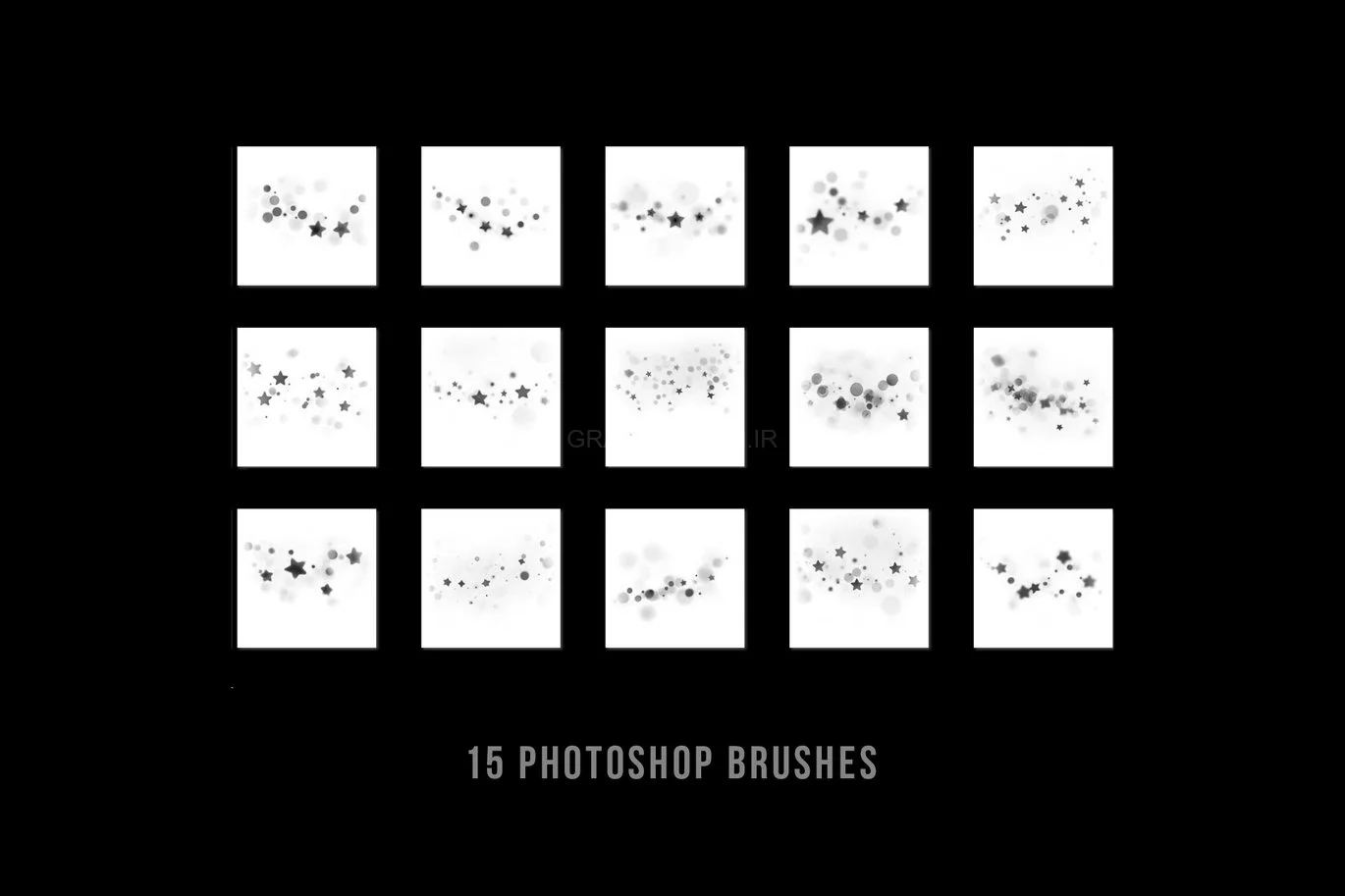 Bokeh Star Christmas Lights Photoshop Brushes