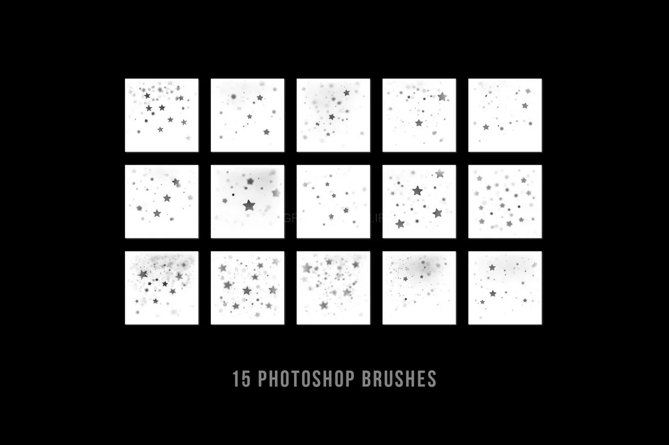 Bokeh Star Lights Photoshop Digital Brush Set