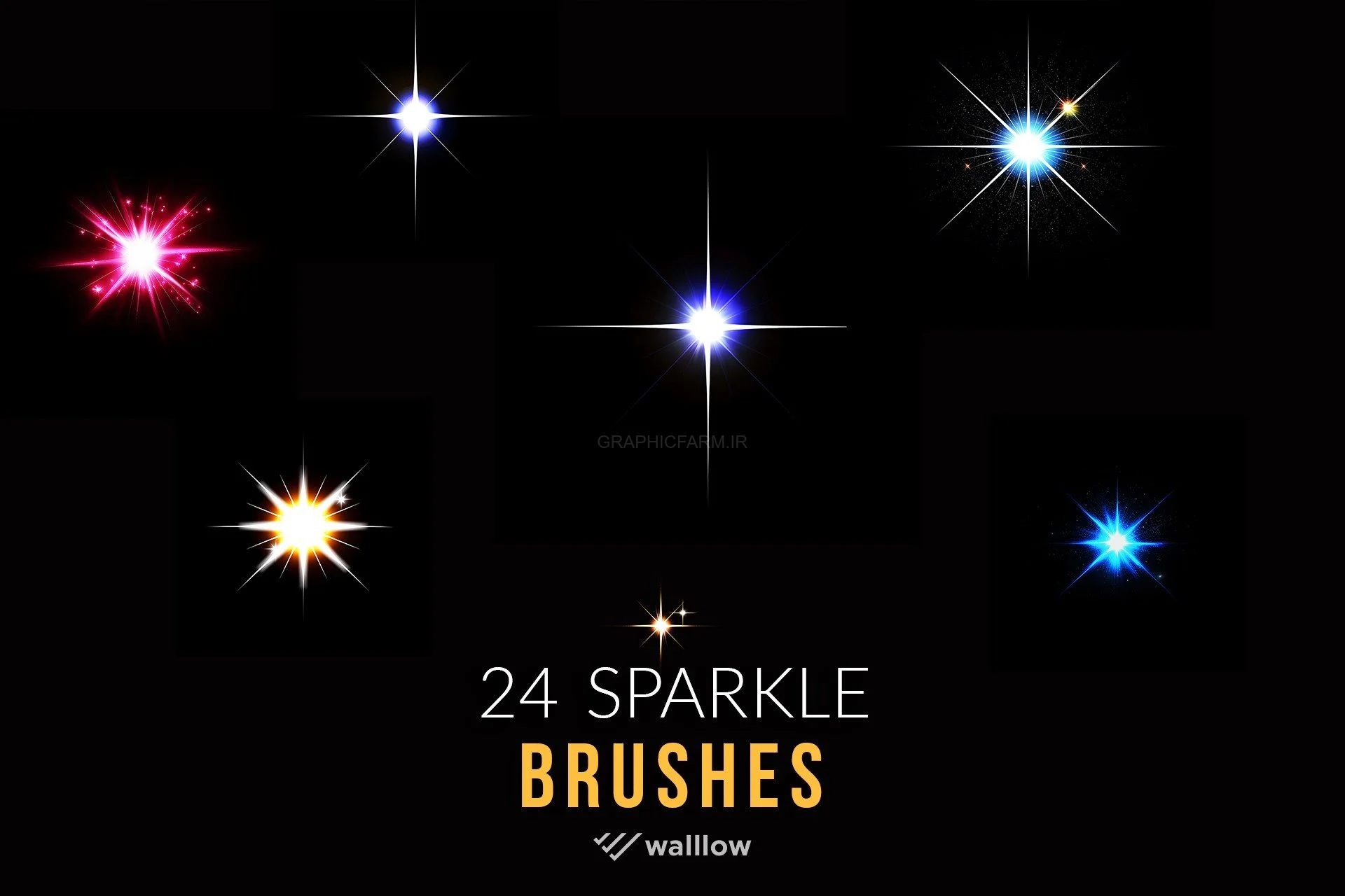 24 Sparkle And Twinkle Light Photoshop Brushes