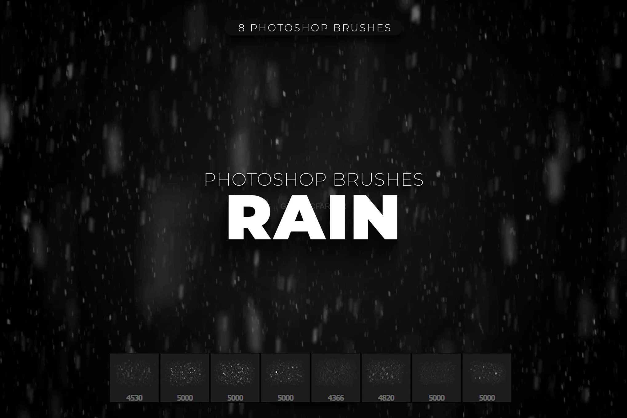 8 Rain Photoshop Brushes