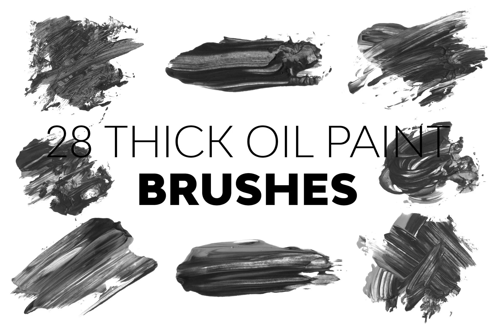 Thick Oil Paint Brushes