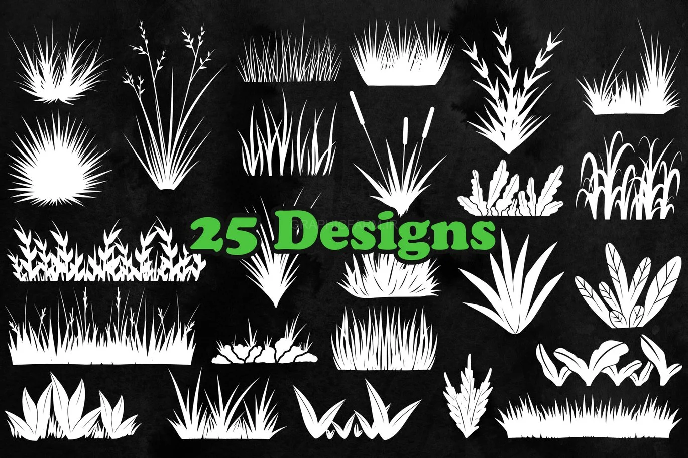 25 Grass Photoshop Stamp Brushes