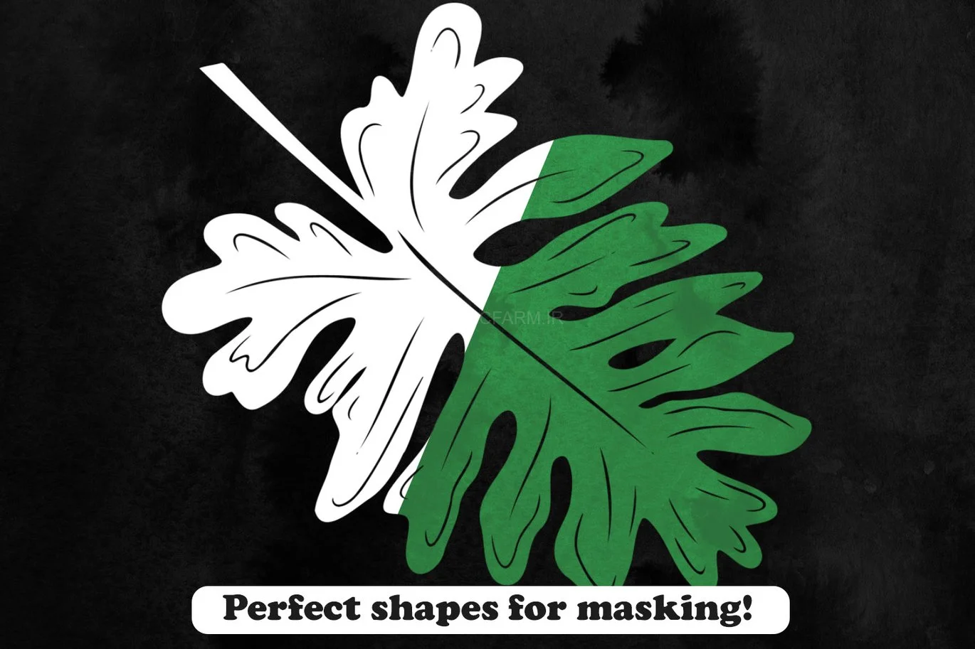 27 Tropical Leaves Photoshop Stamp Brushes