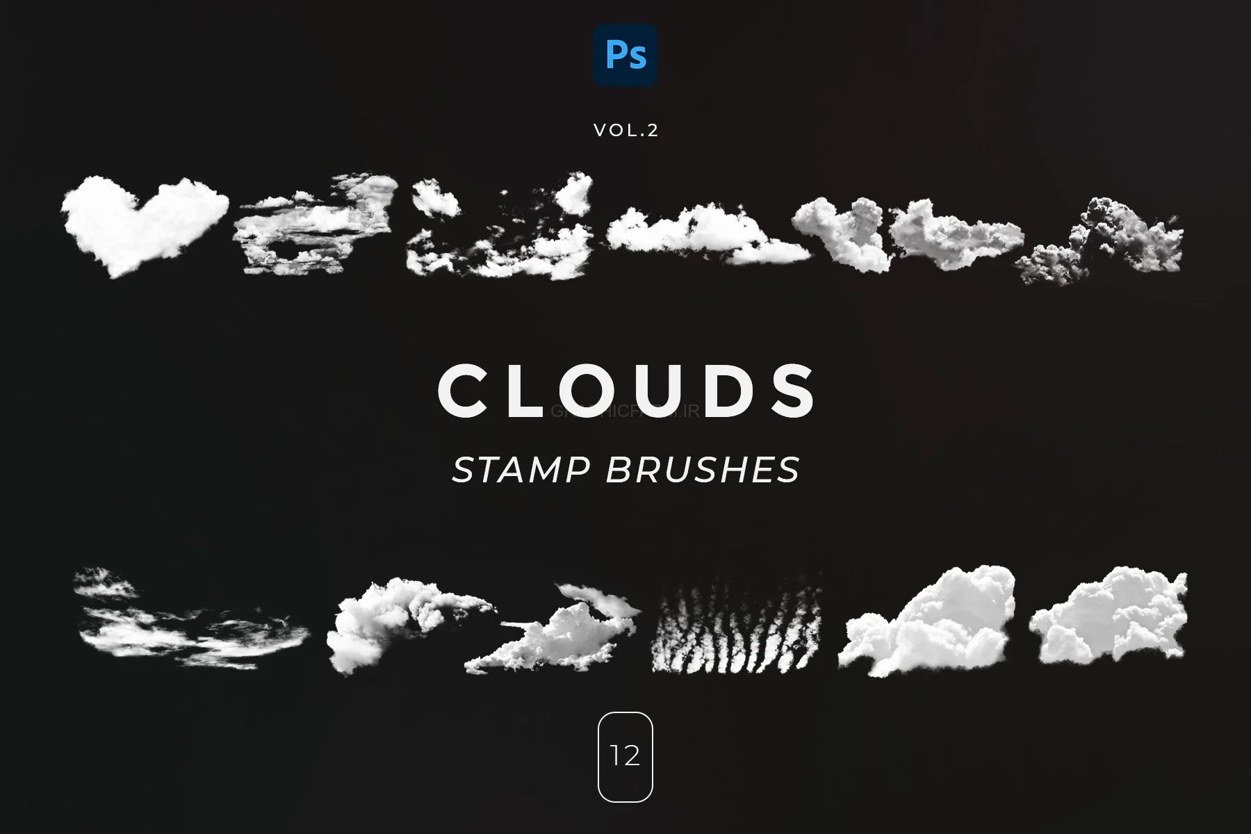 Clouds Stamp Brushes Vol.2
