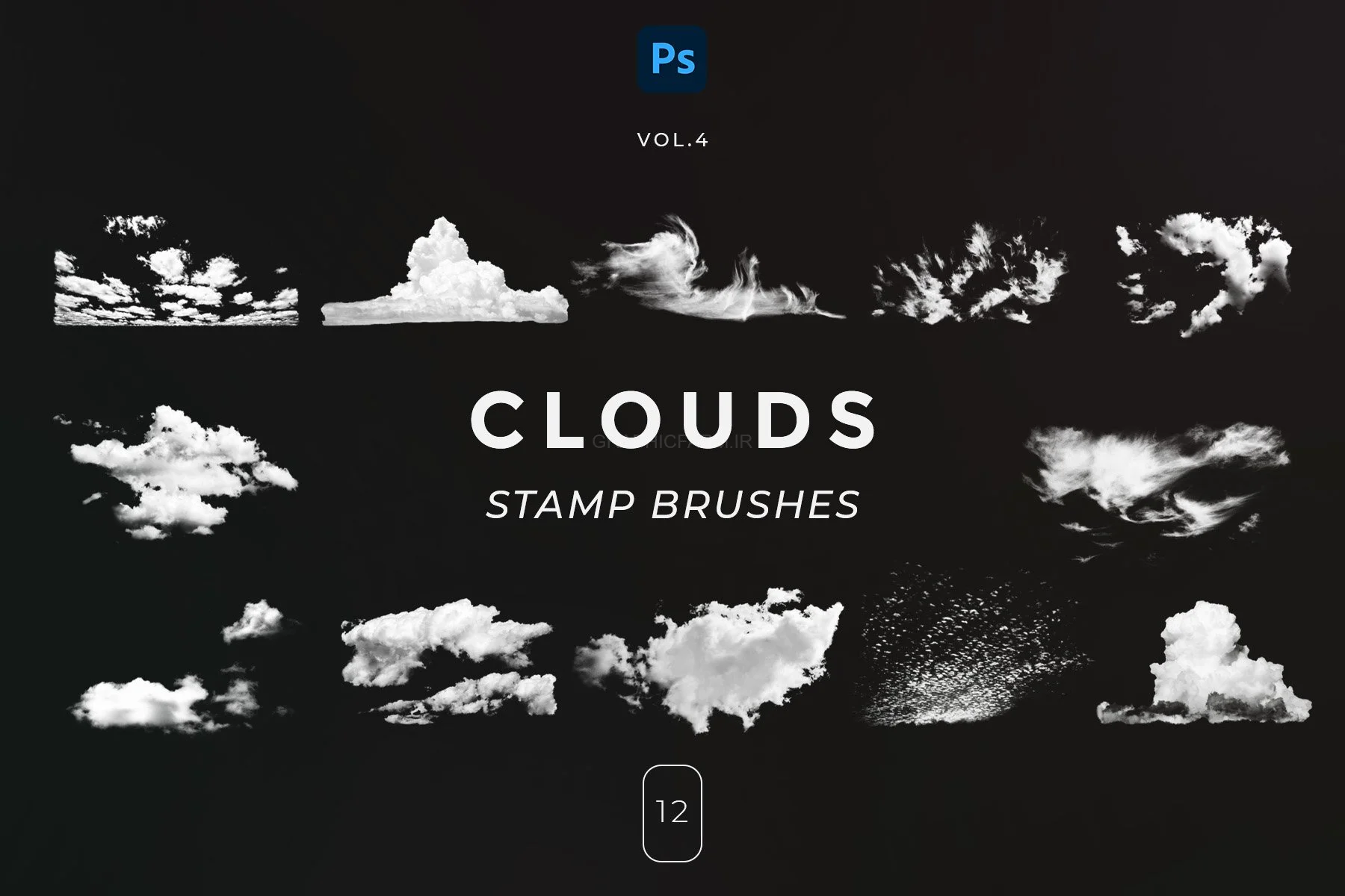 Clouds Stamp Brushes Vol.4